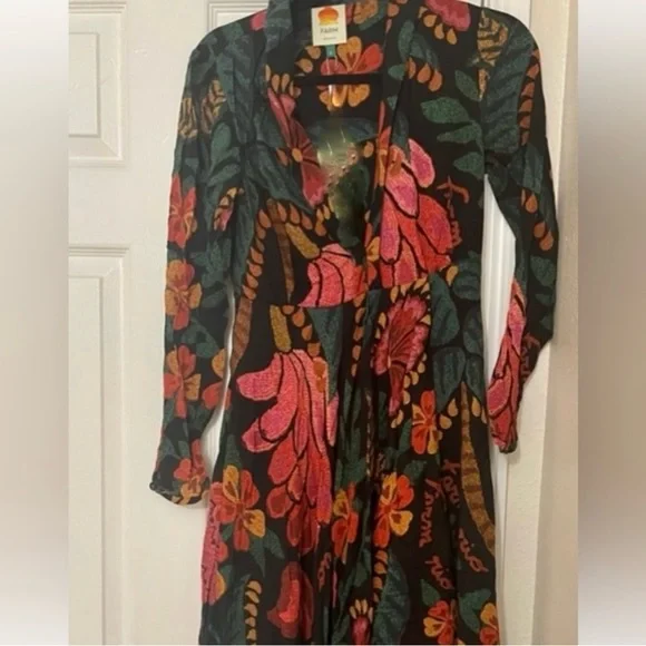 FARM Rio Floral Maxi Dress - Black, Red, Green - Picture 2 of 5